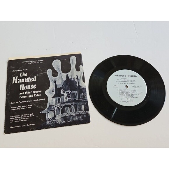 1970 The Haunted House and Other Spooky Poems & Tales 33rpm Scholastic Halloween - Picture 1 of 10
